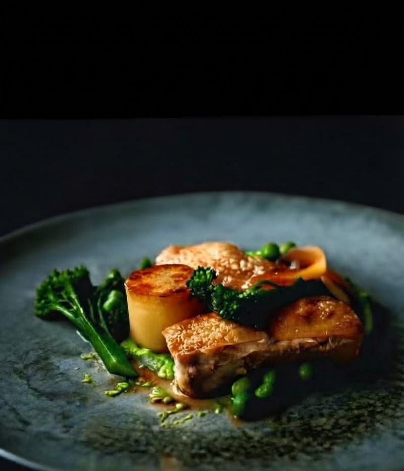 Kip met broccolini en erwten
