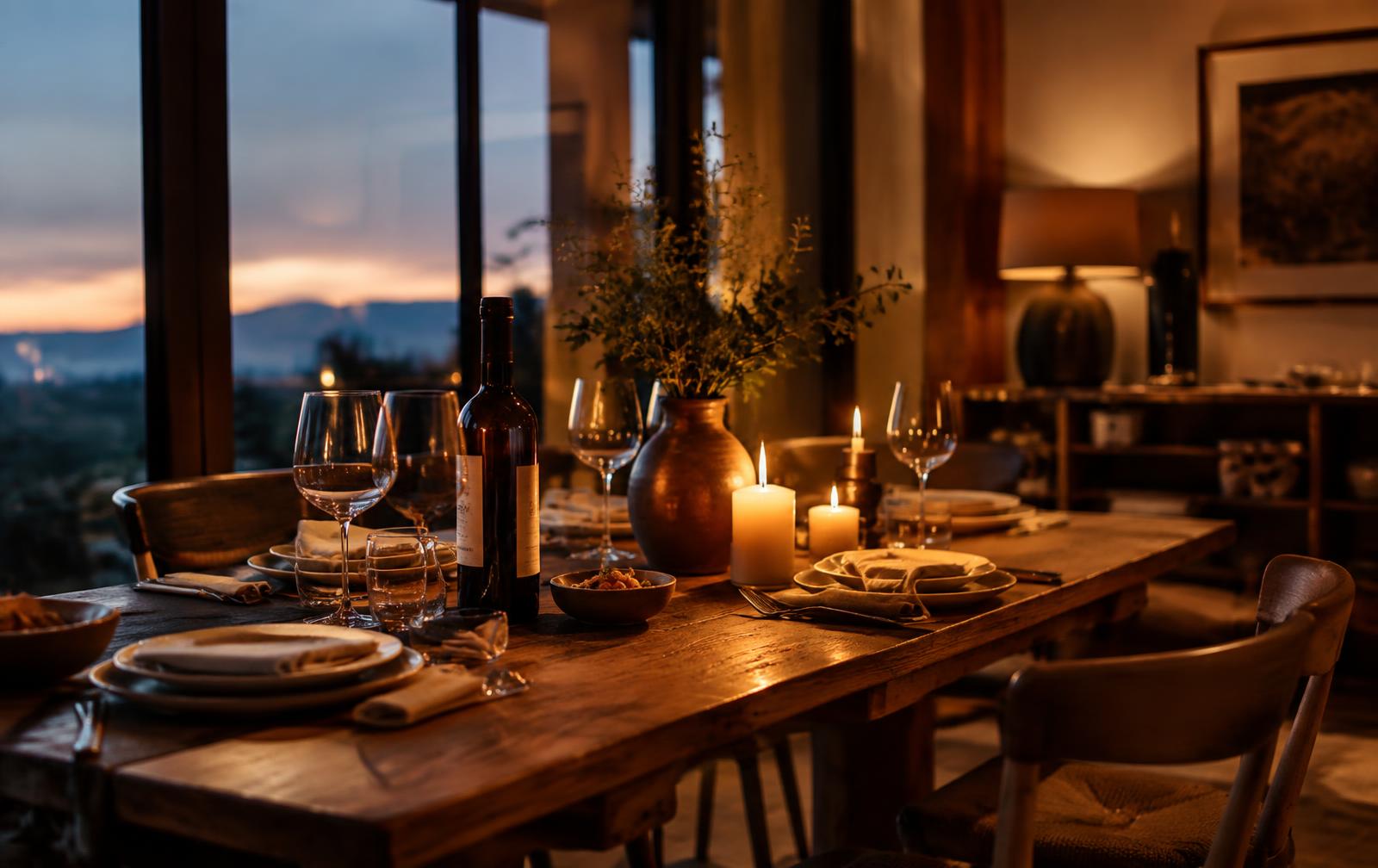Gedekte tafel voor private dining